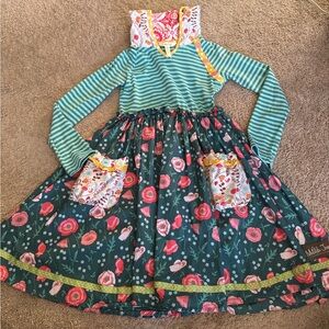 Matilda Jane Long Sleeve Dress with Hoodie and pockets